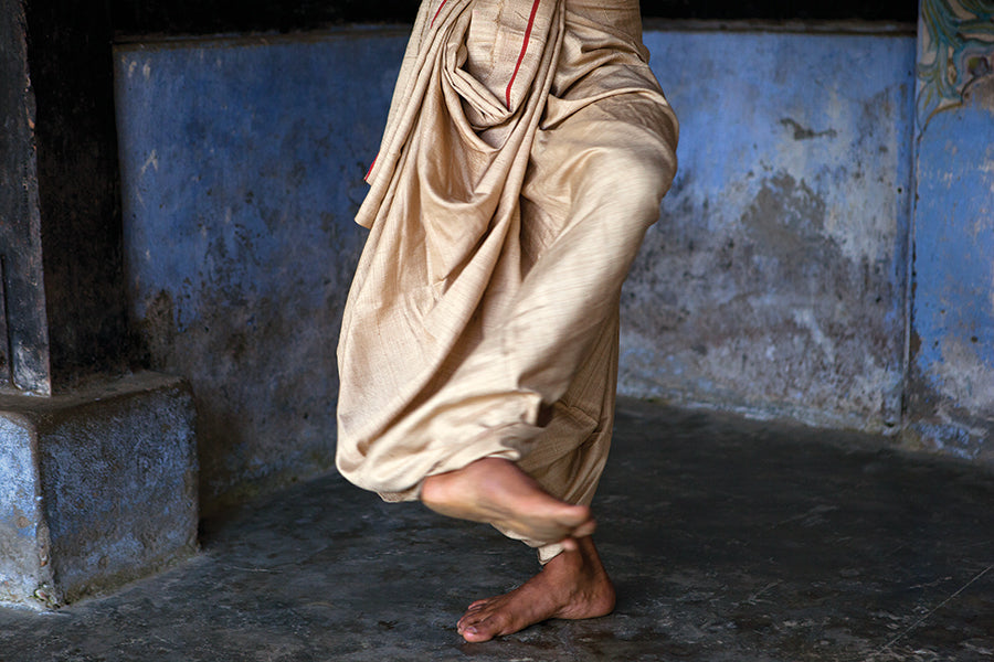 Briana Blasko | Sattriya Dancer/Muga Silk Dhoti, Uttar Kamalabari Satra, Majuli, Assam