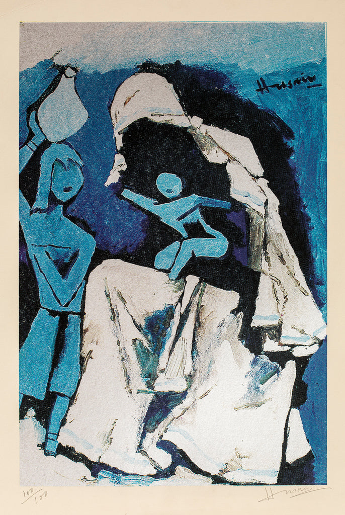 M.F. Husain | Untitled (Mother Teresa) | Limited Edition Serigraph